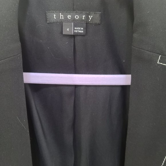 Theory Black Blazer with detail - Picture 3 of 5